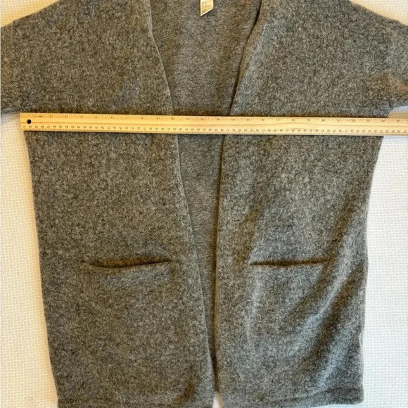H&M Sweater Women M Gray Mohair Wool Long Open Cardigan Slouchy Oversize Grandpa - Picture 8 of 9